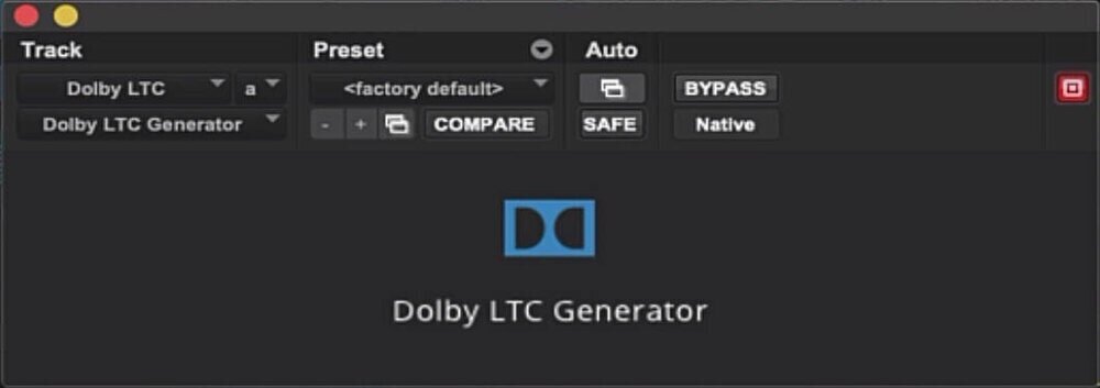 Dolby LTC Generator Plugin